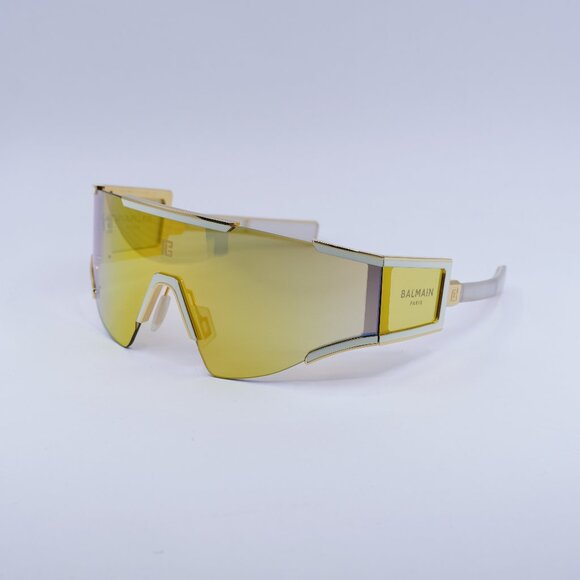 🕶️ New Balmain FLECHE BPS-138B Sunglasses - Gold/Bone Enamel Frame
